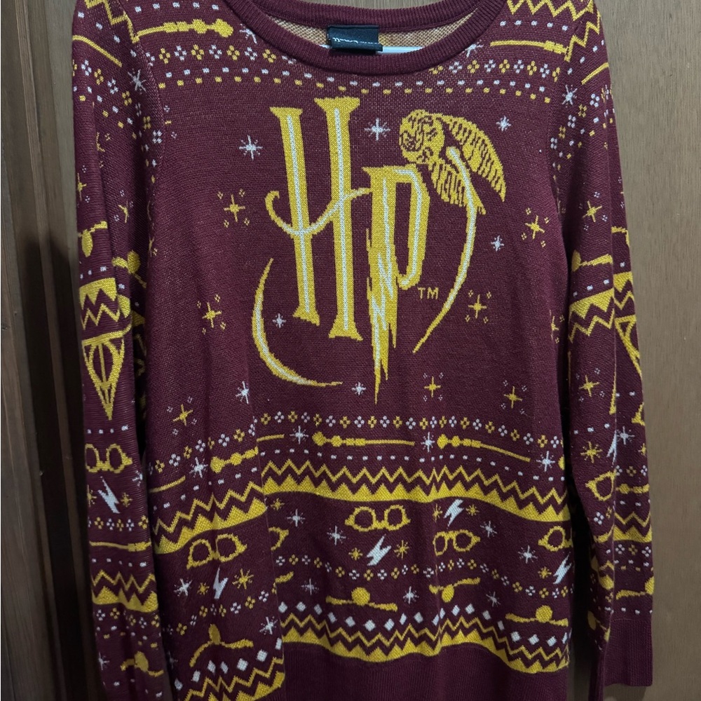 Warner Bros. Maroon and Yellow Harry Potter Sweater